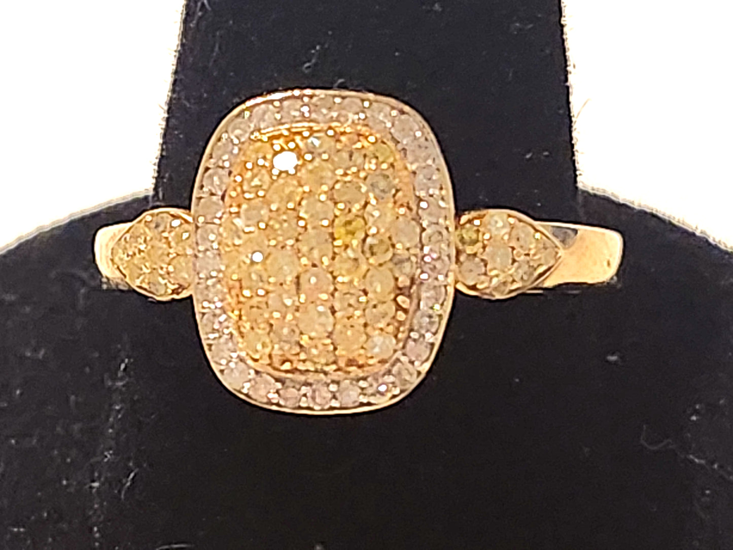 .53ctw Pave Yellow & White Diamond 10k Yellow Gold Ring image 5