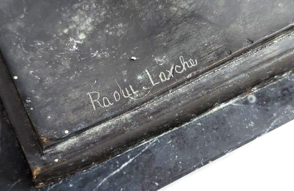 Tall Detailed Semi Nude Woman Standing Bronze Statue Signed by Raoul Larche image 9