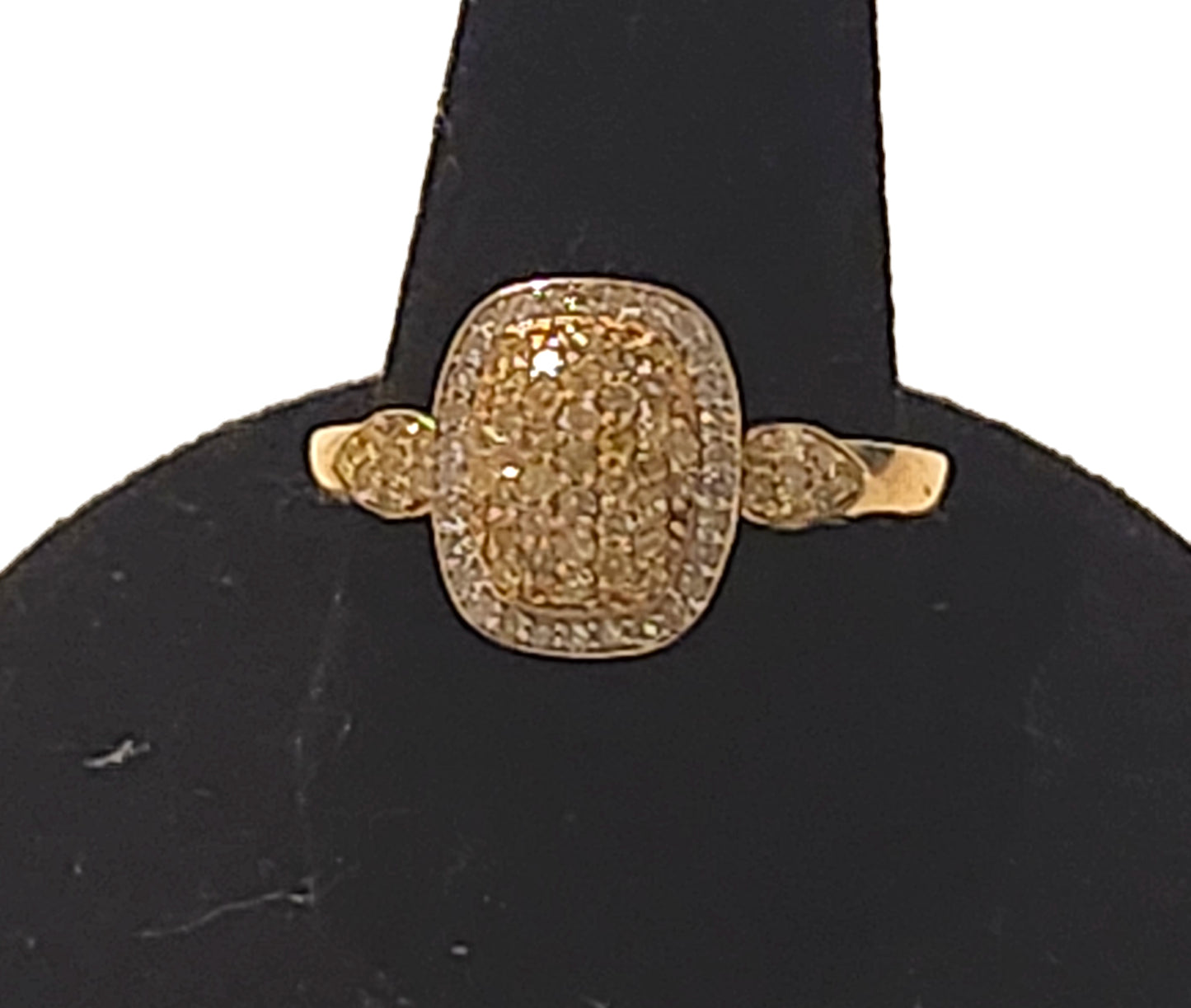 .53ctw Pave Yellow & White Diamond 10k Yellow Gold Ring image 6