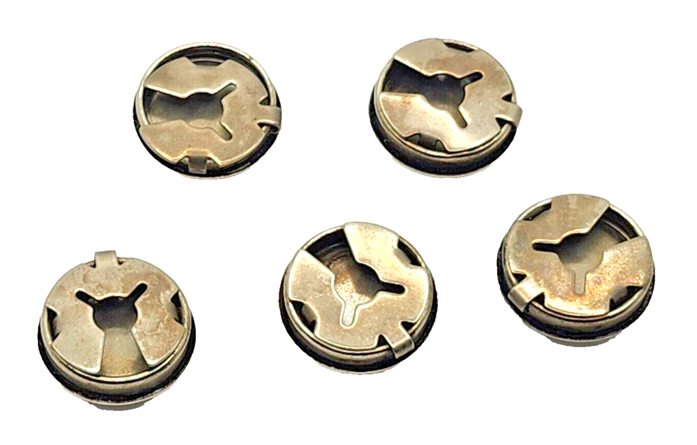 Vintage Native American Concho Style Sterling Silver Button Covers ~ Set of 5 image 7