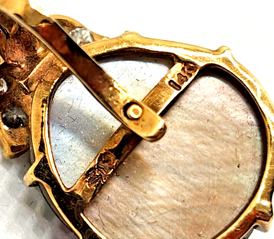 Tahitian South Sea Black Pearl & Diamond 14K Yellow Gold Enhancer Pendant image 8