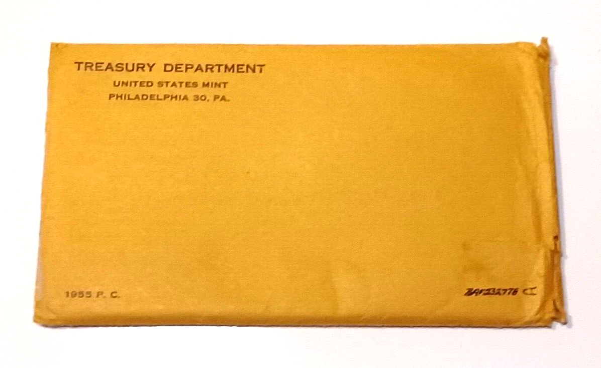 1955 U.S. Mint SILVER PROOF Set in Original Envelope image 7