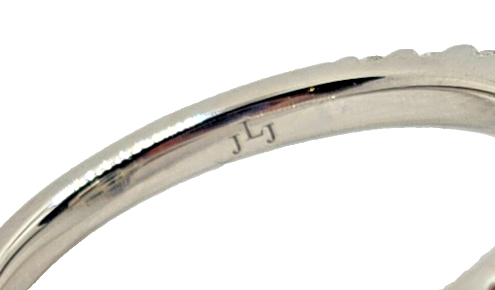 Jessica L Jewelry JLJ 14K White Gold Lab Created Emerald & Diamond Halo Ring image 13