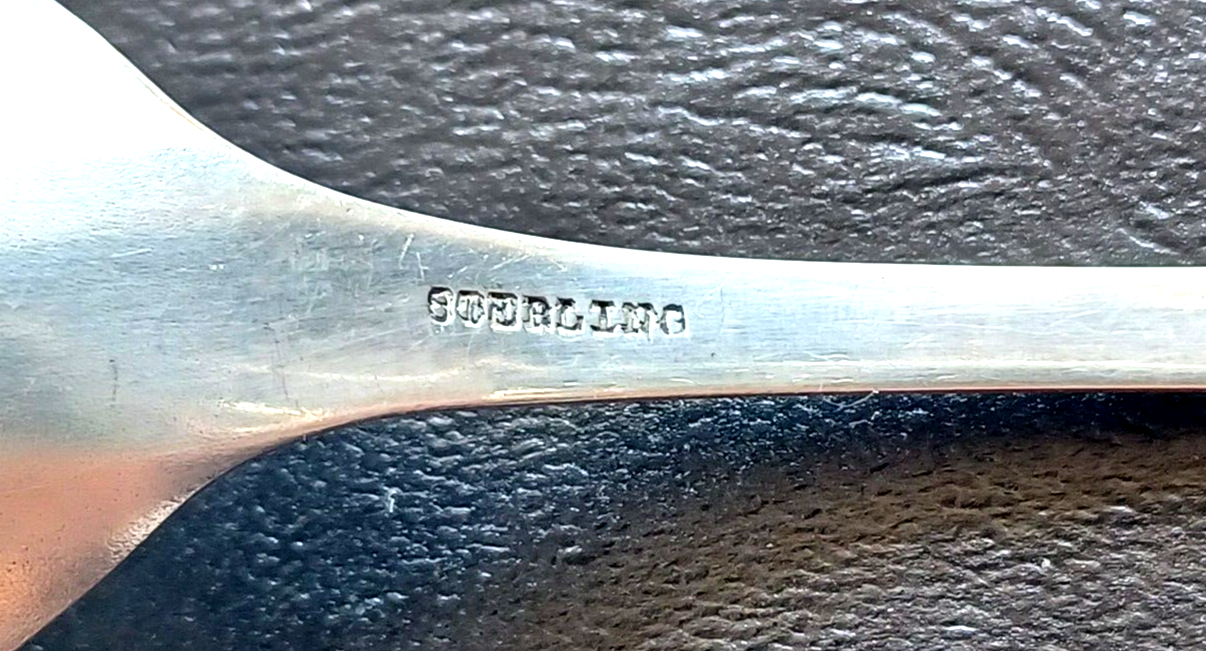 Antique Fancy Sterling Silver Macaroni Server Pierced Serving Spoon Floral Motif image 9