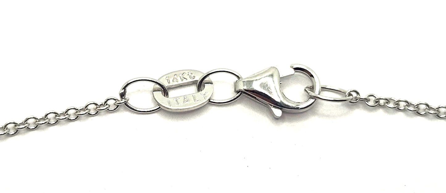 NEW! EFFY 14K White Gold .72ct Tanzanite & Diamond Trillion Pendant image 8