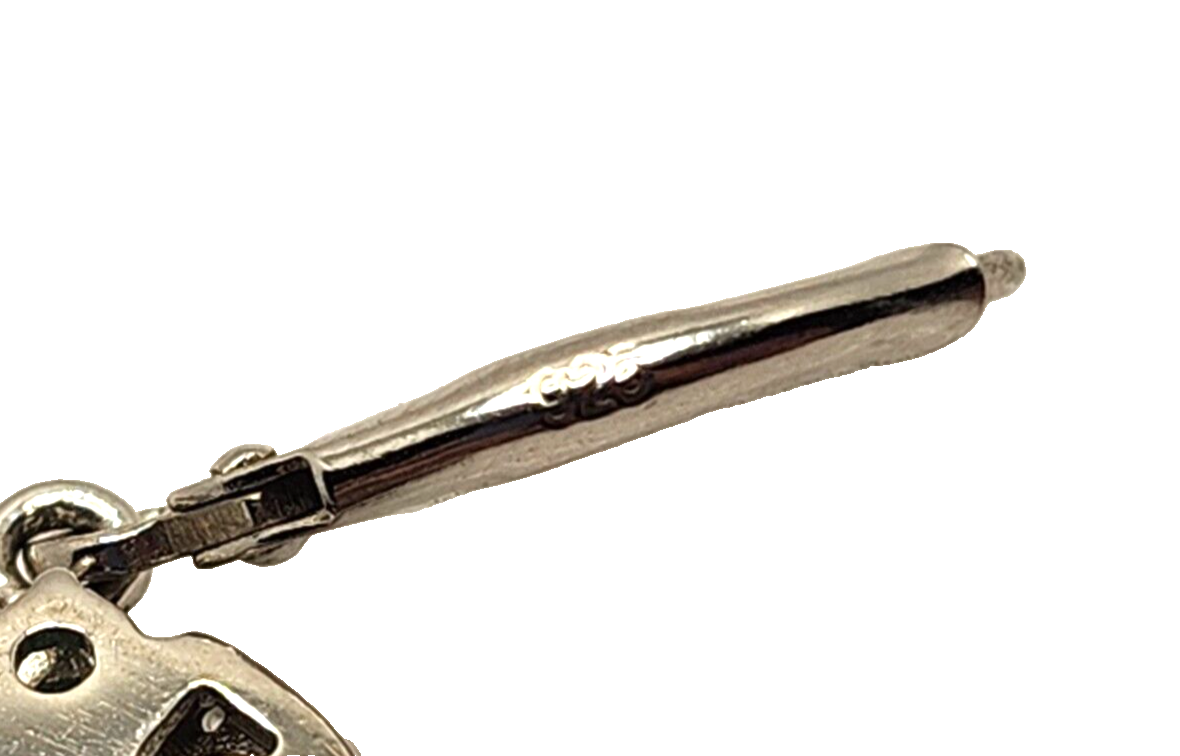 Natural Emerald & Diamond Dangle Earrings in Sterling Silver image 7