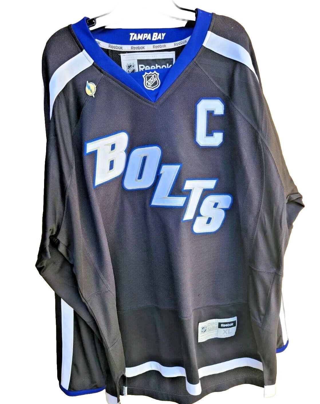 Steven Stamkos Signed Tampa Bay Lightning Reebok Bolts Third Jersey ~ Black XL image 4