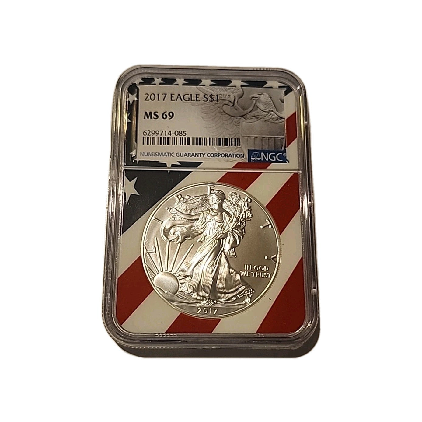 2017 US Silver $1 Eagle NGC MS69 image 0