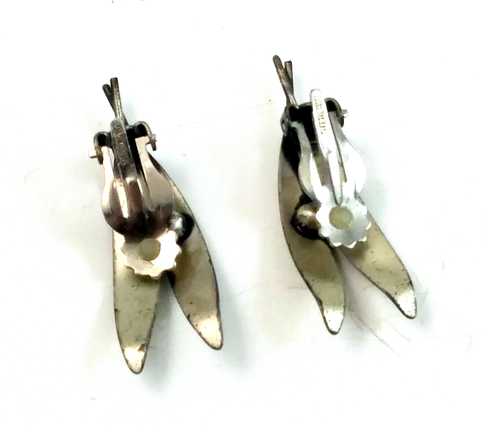 Vintage Mid Century Modern Sterling Beau Bracelet Pin & Earrings Set image 2