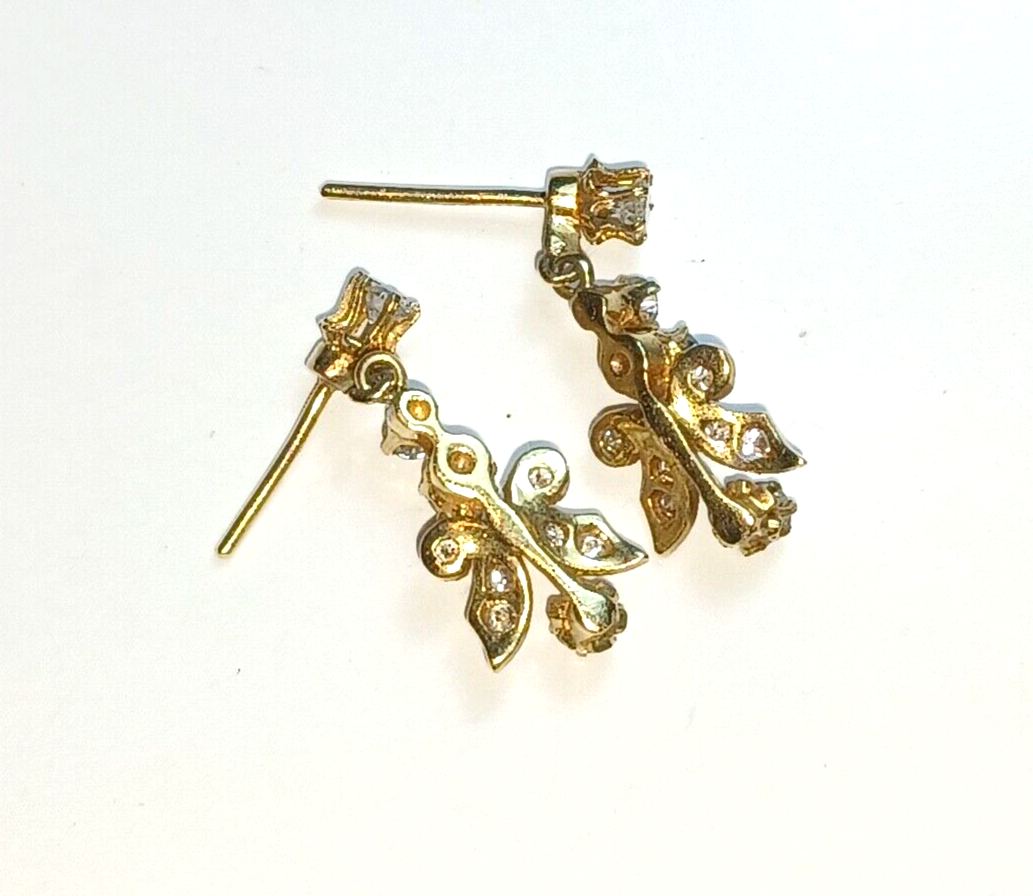 Antique Natural 1.5cttw Diamond & 14k Gold Dangle Drop Earrings image 7