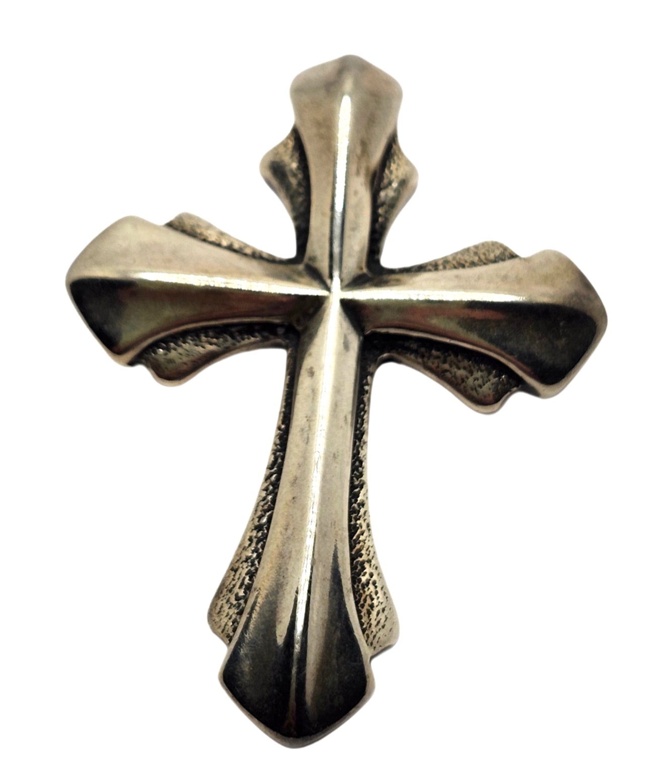 BWL Bill Wall Leather Sterling Silver Large 2005 Cross Pendant image 1