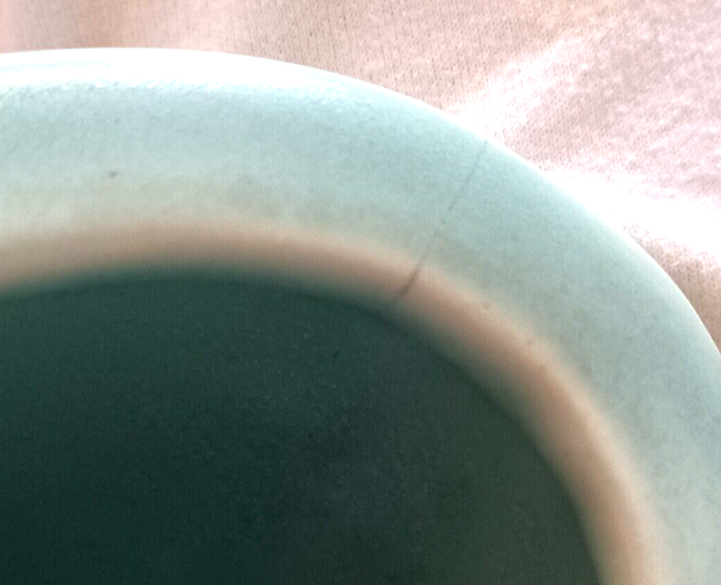 Rare Antique Weller Pottery Turquoise Wild Rose Large Oblong Planter Centerpiece image 15