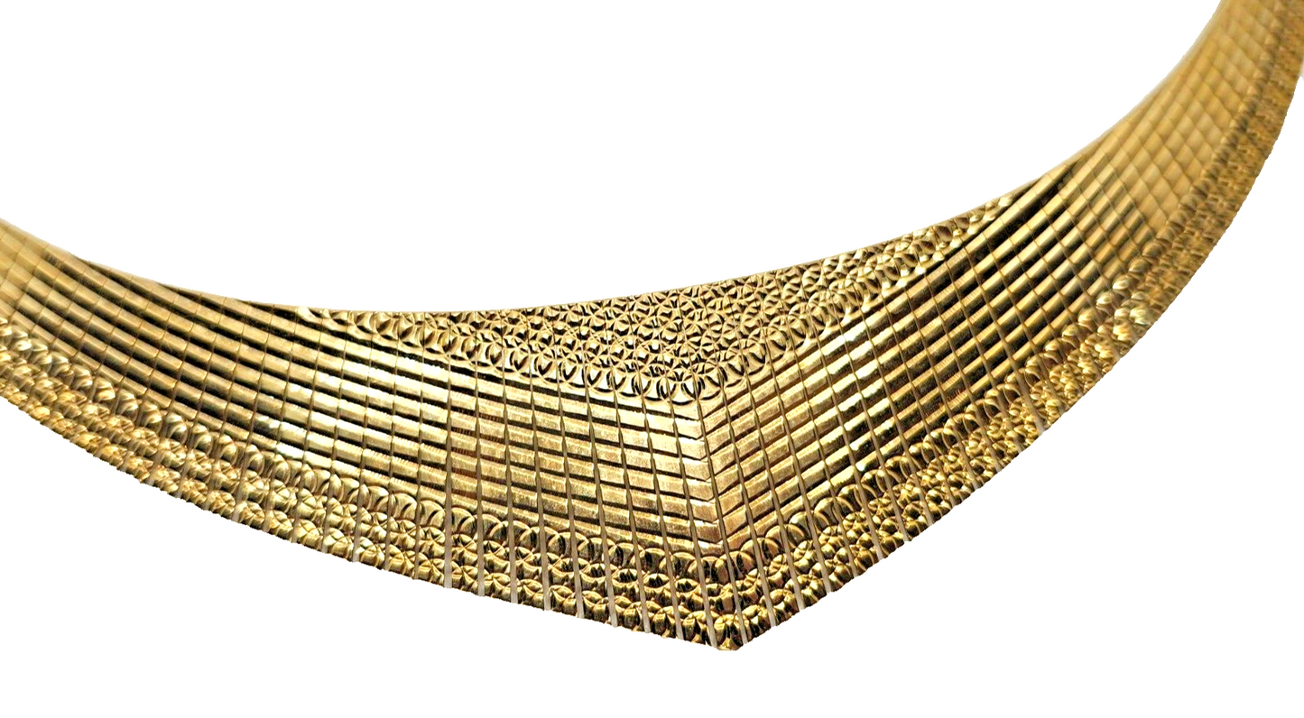 HSN Bellezza 18K Goldtone Diamond-Cut Cleopatra Choker Necklace image 2