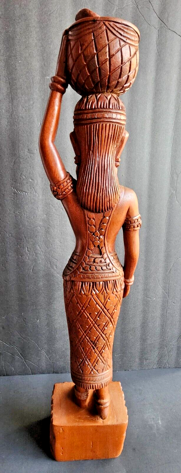 Large Indonesian Bali Balinese Carved Wood Woman Figurine image 4