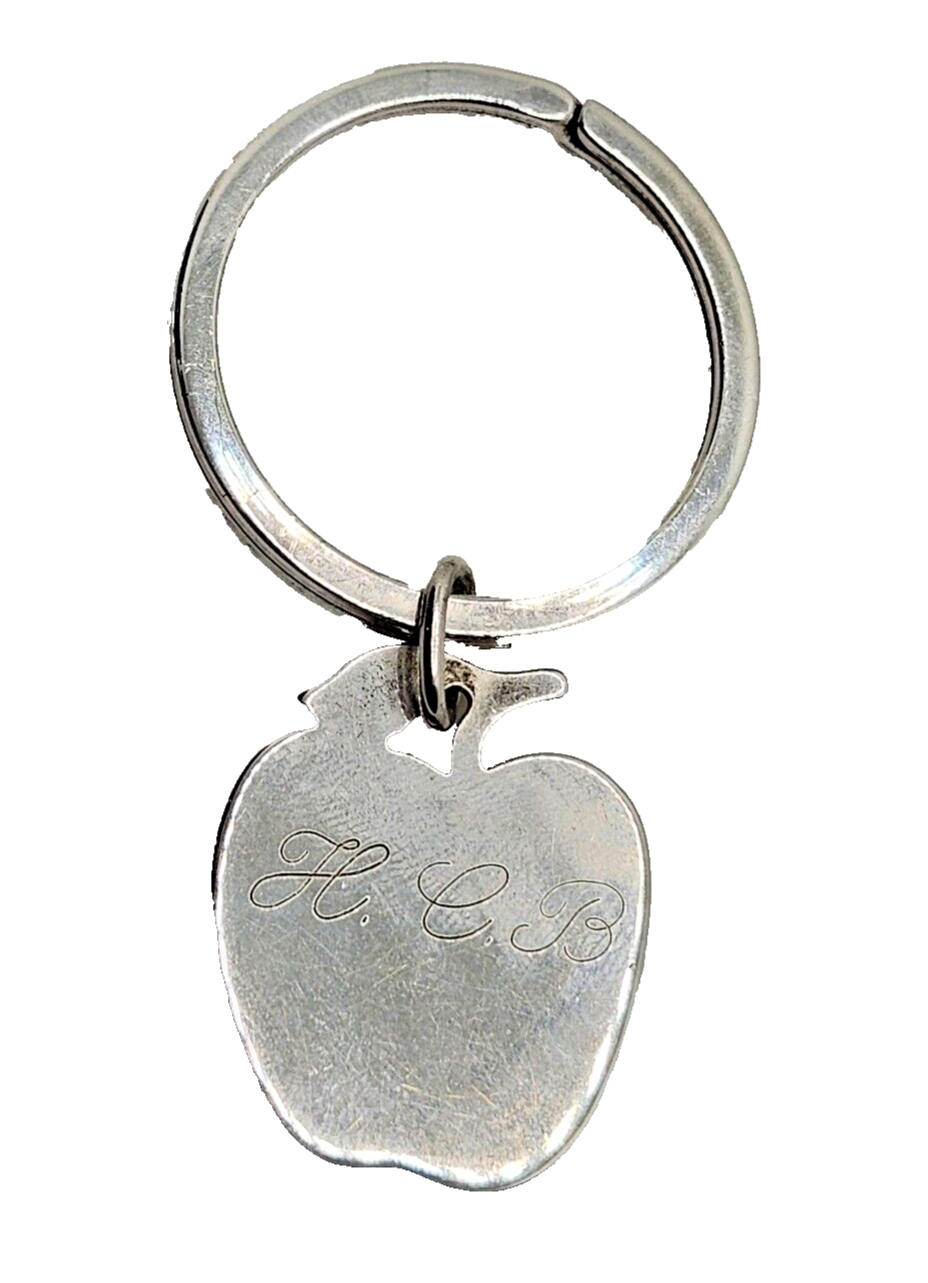 Vintage Tiffany & Co. Sterling Silver Apple Key Chain w/ Pouch image 3