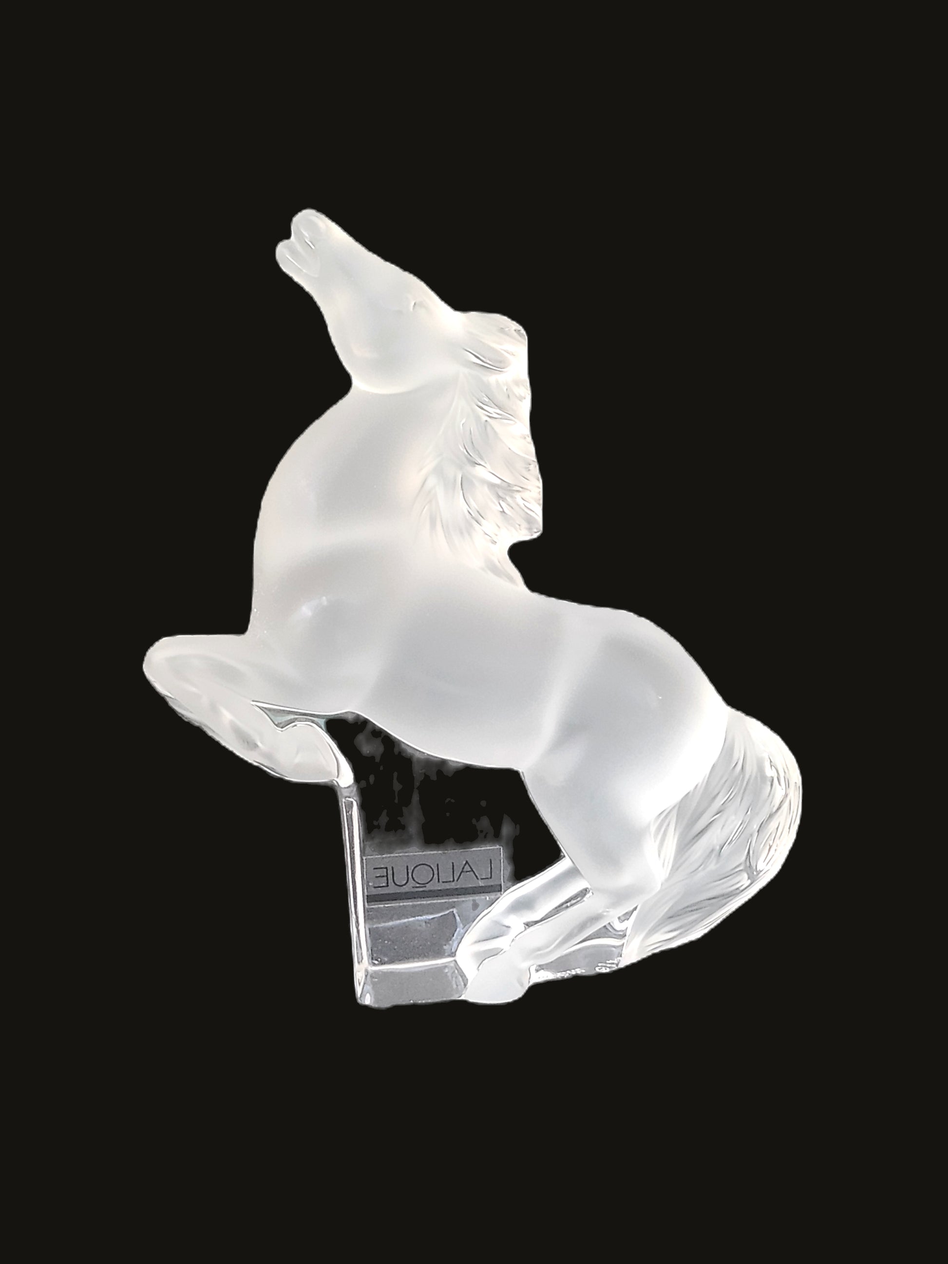Rare! Lalique Clear Crystal Rearing Kozak Horse Figurine #1206500 image 6