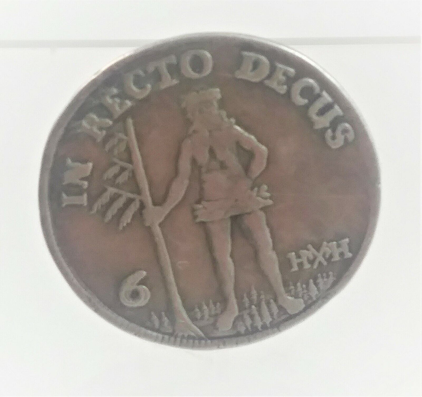 Antique 6 Marian Dime 1708 Silver Coin & 14K GF Cufflinks image 3