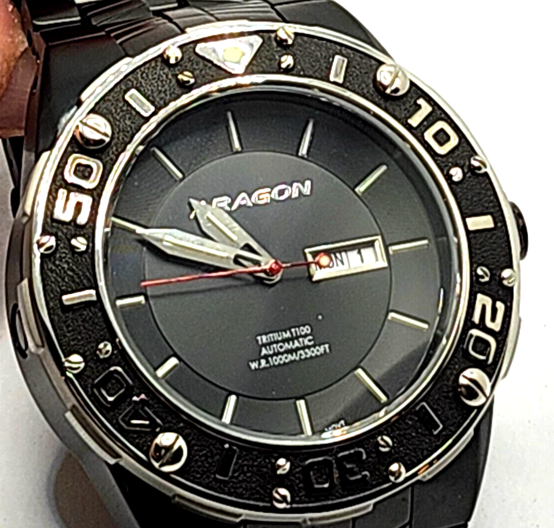 ARAGON Enforcer IP Black T-100 14 Tubes A168BLK Men's Watch image 4