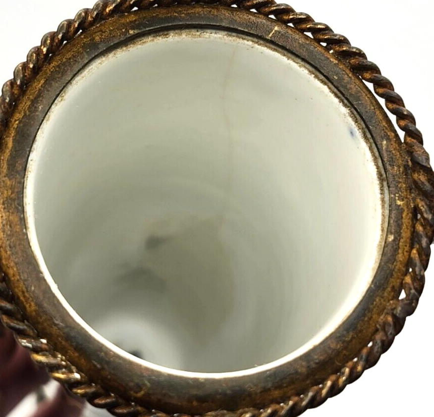 Pair of Antique French Sevres Porcelain Urns, Hand Painted, 1880's image 9