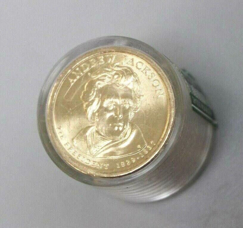 Danbury Mint Andrew Jackson Presidential Dollar Coin Roll of 12 Uncirculated image 0