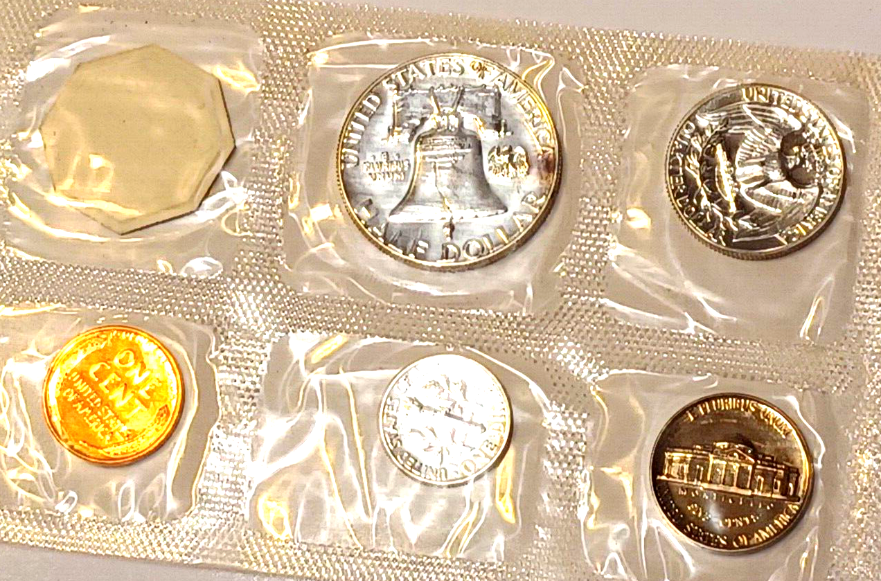 1958 U.S. Mint SILVER PROOF Set in Original Envelope image 4
