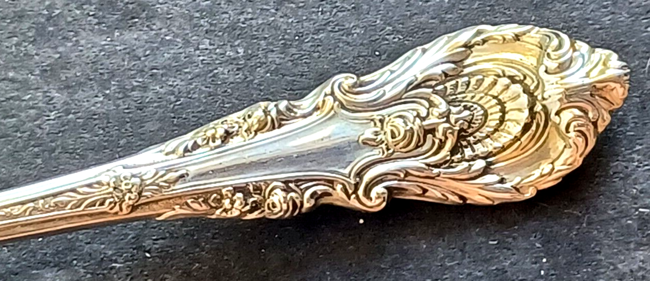 Sir Christopher by Wallace Sterling Silver Solid Bon Bon Spoon w/ Pierced Bowl image 3