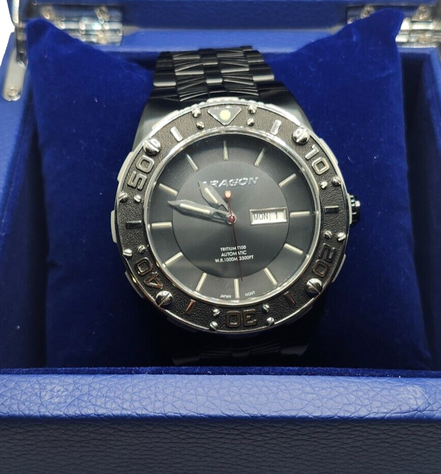 ARAGON Enforcer IP Black T-100 14 Tubes A168BLK Men's Watch image 1