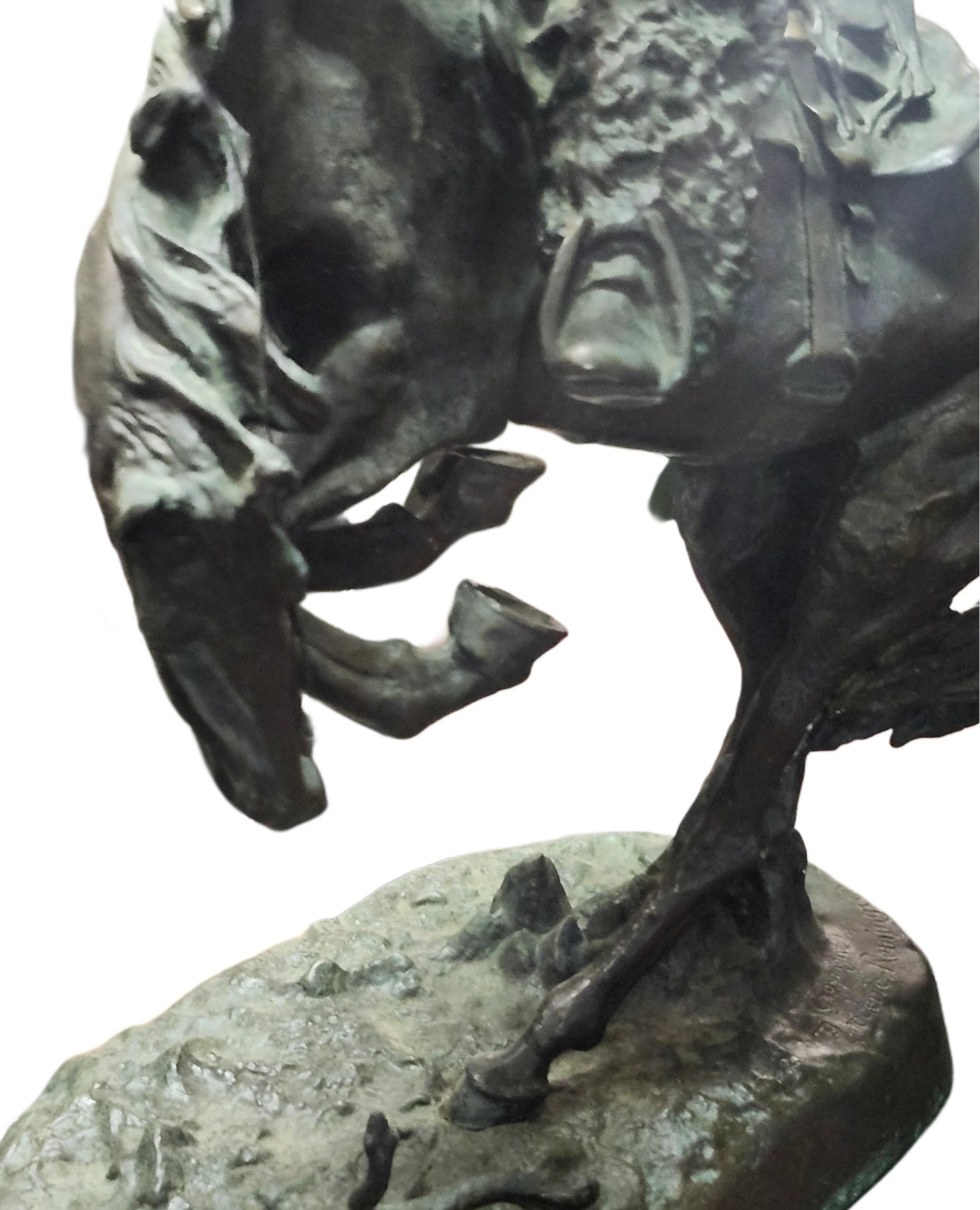Frederic Remington Bronze Statue Titled "Rattlesnake" 23" Tall image 10