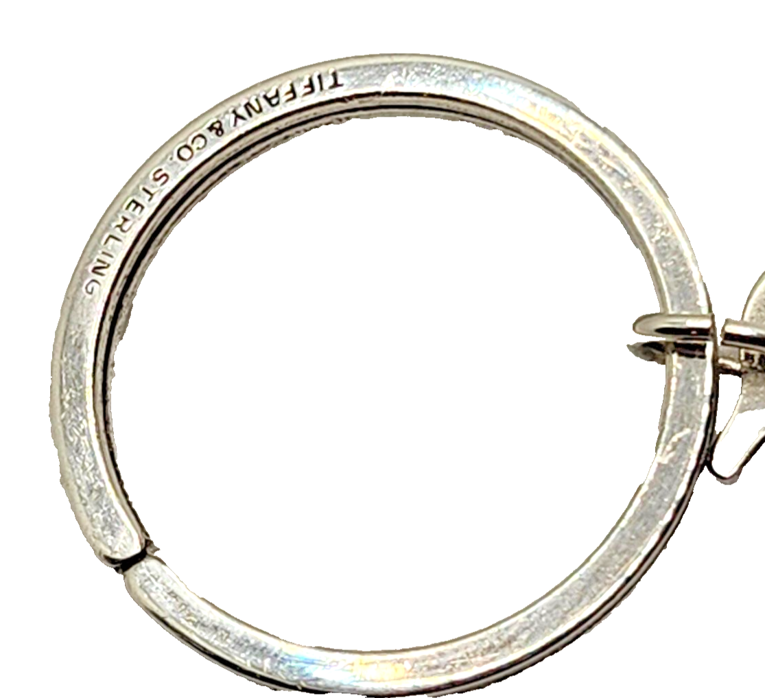 Vintage Tiffany & Co. Sterling Silver Apple Key Chain w/ Pouch image 1