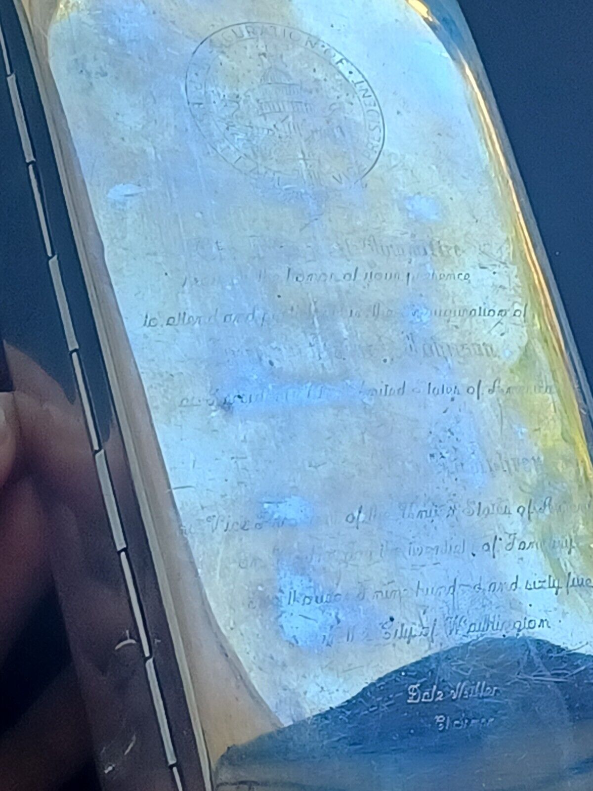 Sterling 1965 President & Vice President Inauguration Invitation Cigarette Case image 3