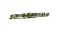 Antique Diamond Bow  & Floral 14K White Gold Bar Pin image 0