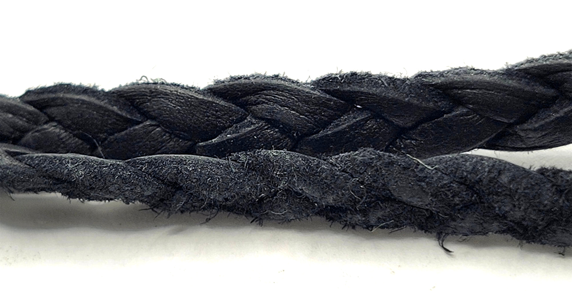 BWL Bill Wall Leather Sterling Half Skull w/ Crown Pendant on Braided Necklace image 7