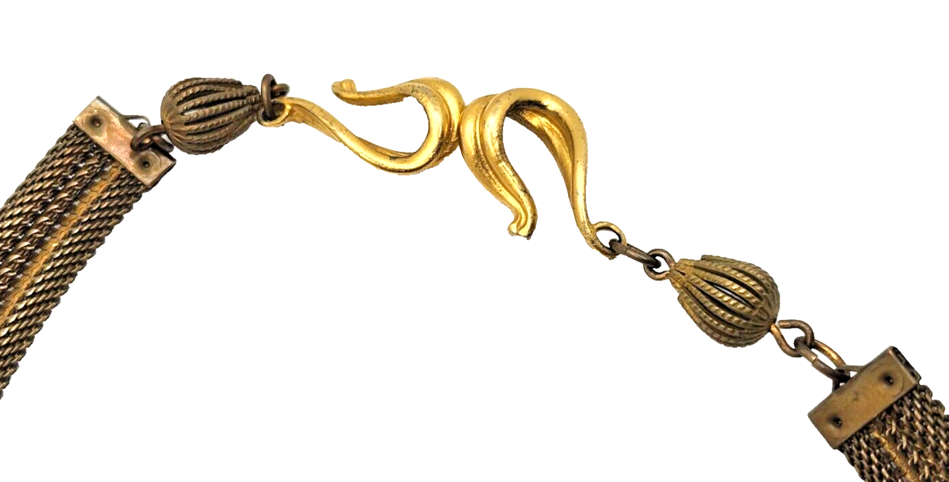 Vintage Patrice Black Onyx Carnelian & Green Agate Pendant Necklace image 9