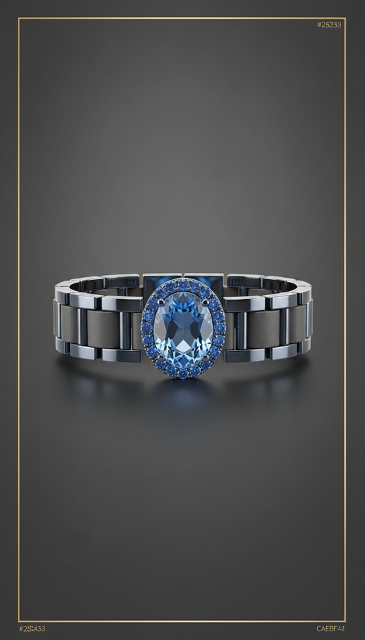 Sapphire Accent Signet Ring