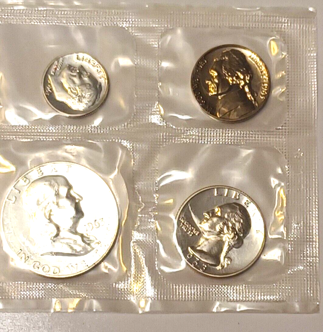 1963 U.S. Mint SILVER PROOF Set in Original Envelope image 3