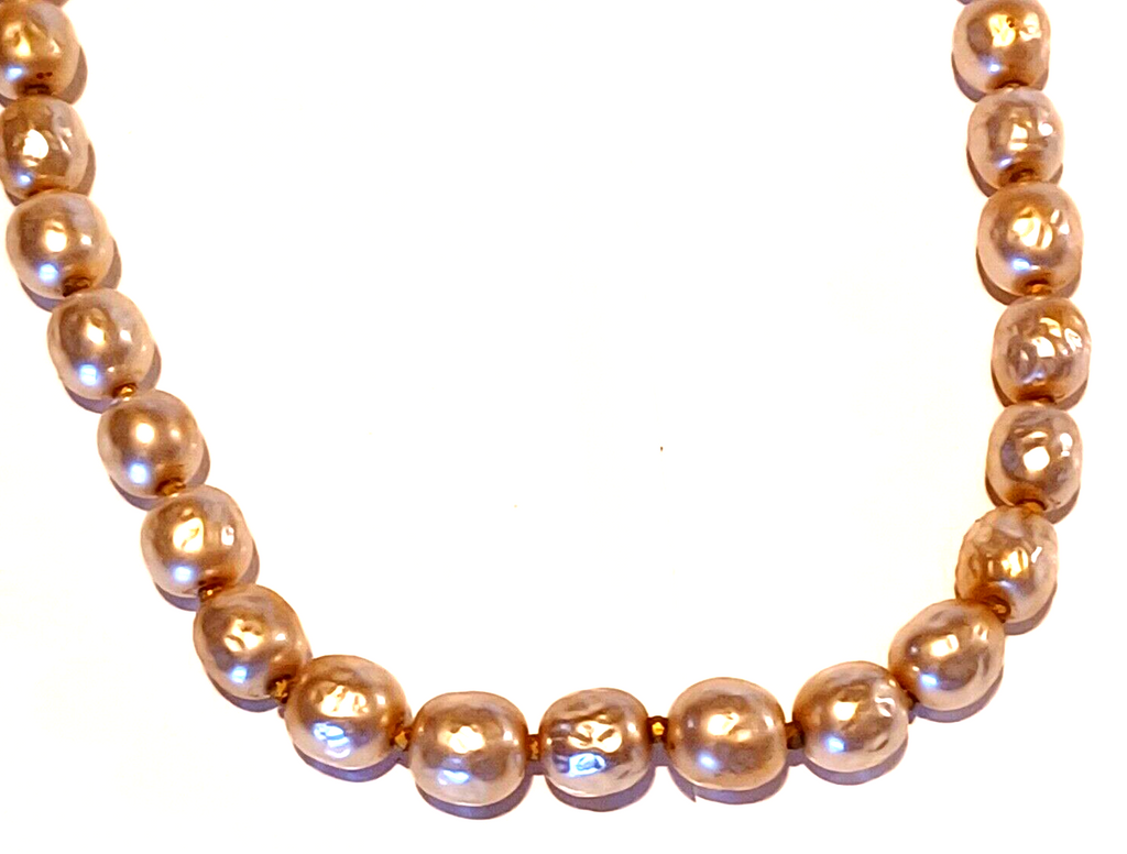 RARE Vintage Miriam Haskell 4pc Pearl & Goldtone Set Signed image 4