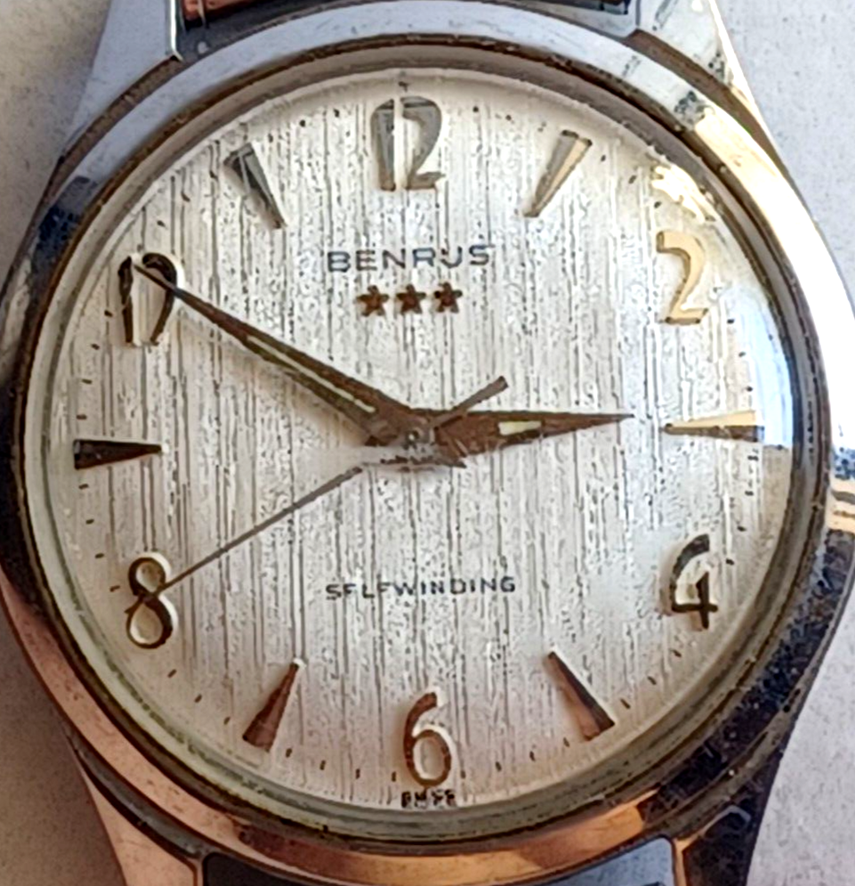Vintage Benrus 3 Star Self-Winding Series #7001 Mens Watch ~ Works Great image 2