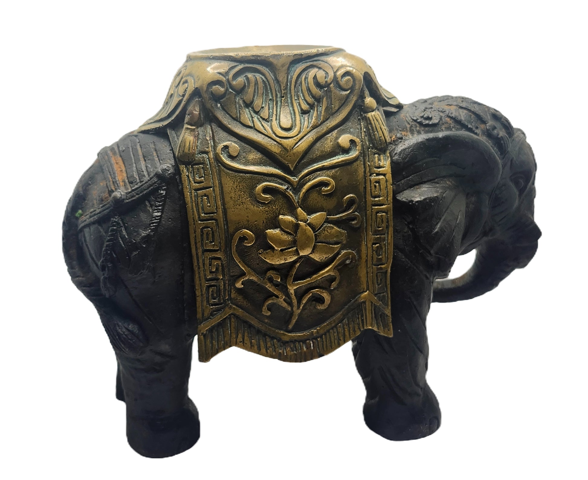 Antique19th Century Cast Iron & Brass Elephant of India Figurine image 5