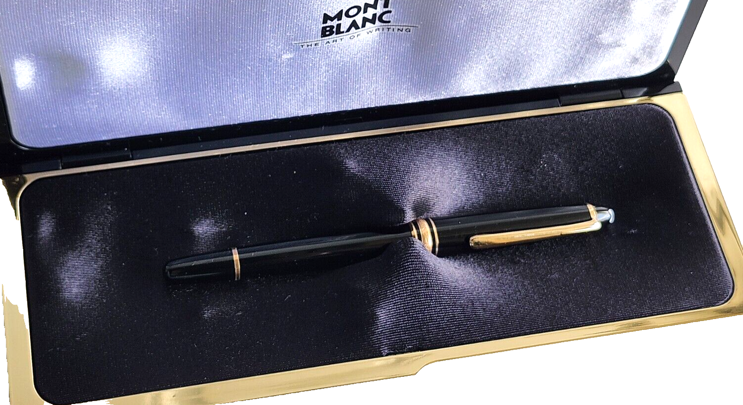 Montblanc Meisterstuck Gold-Coated Classique Black Rollerball Pen w/ Box image 9