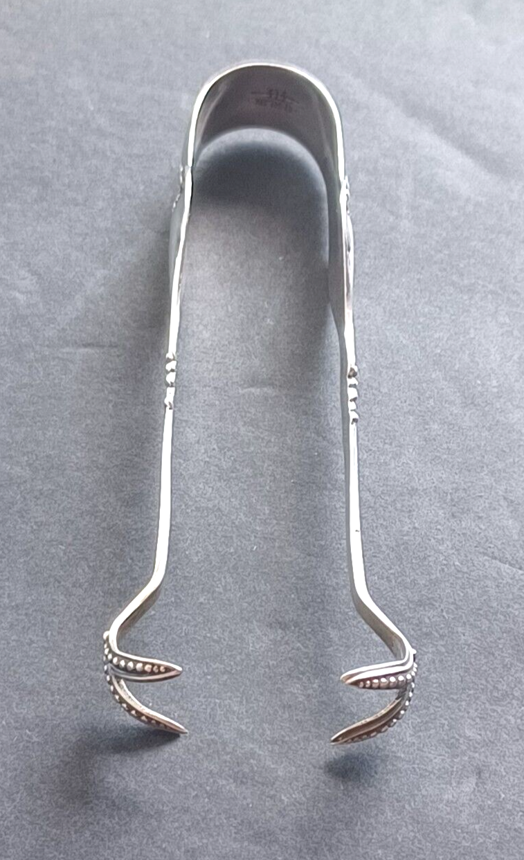 Antique R. Blackington & Co Sterling Silver Sugar Cube Tongs Claw Tongs image 1