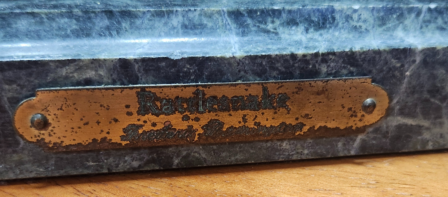 Frederic Remington Bronze Statue Titled "Rattlesnake" 23" Tall image 11