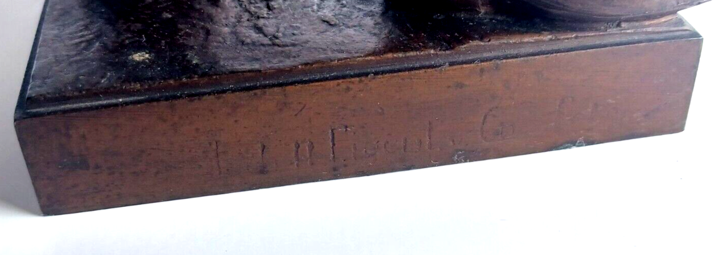 Antique Early 20th Century WWI German Soldier Bronze Sculpture Statue Signed image 14