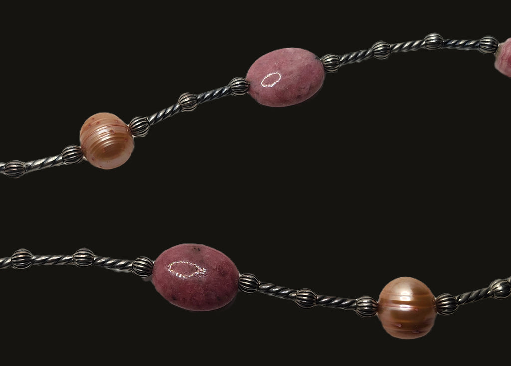 Carolyn Pollack Relios Sterling Silver & Rhodolite Pink Necklace w/ Enhancer image 4