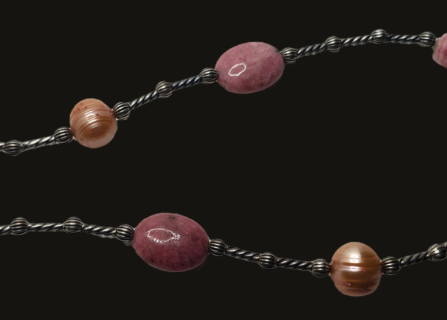 Carolyn Pollack Relios Sterling Silver & Rhodolite Pink Necklace w/ Enhancer image 4