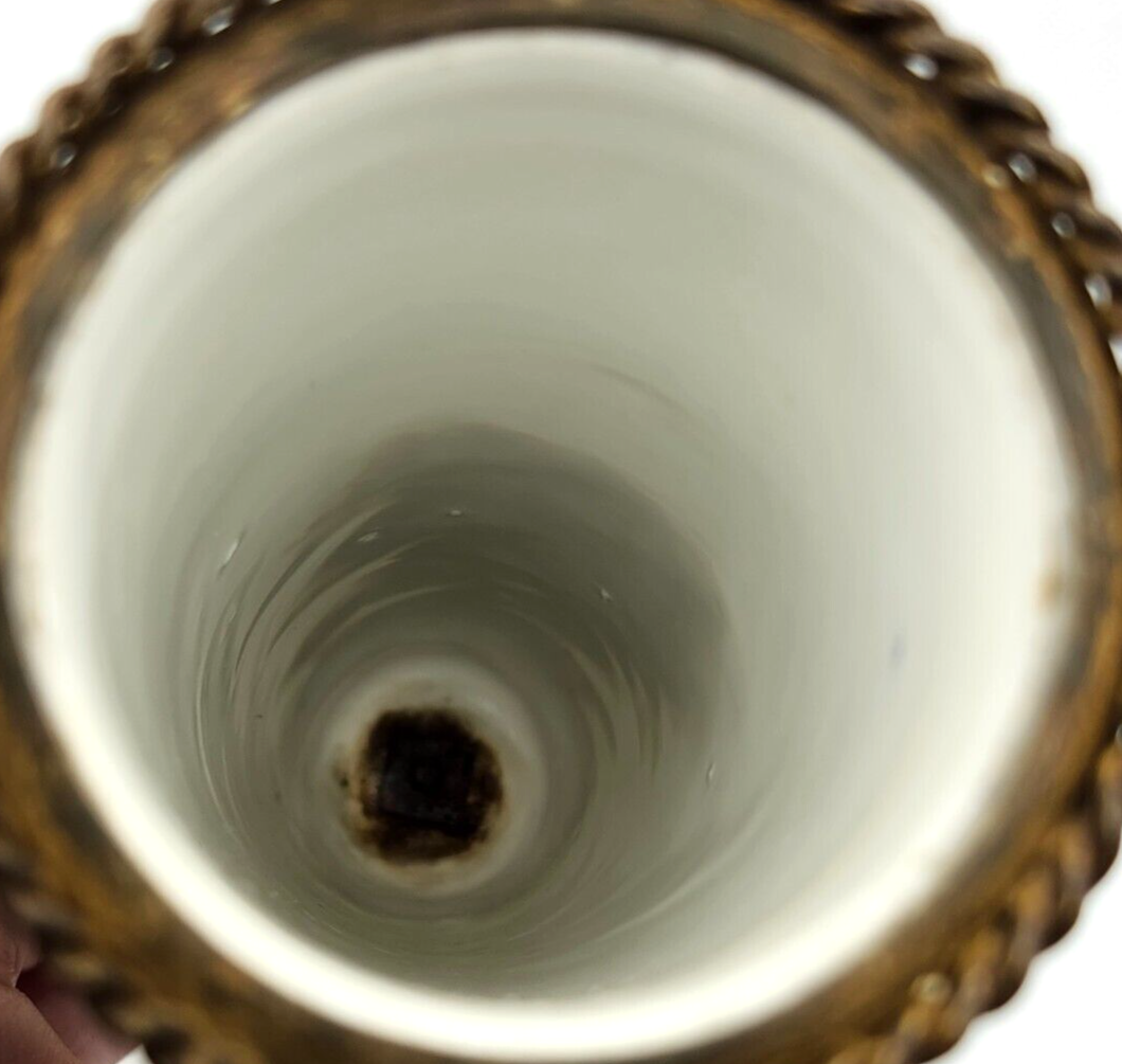 Pair of Antique French Sevres Porcelain Urns, Hand Painted, 1880's image 10