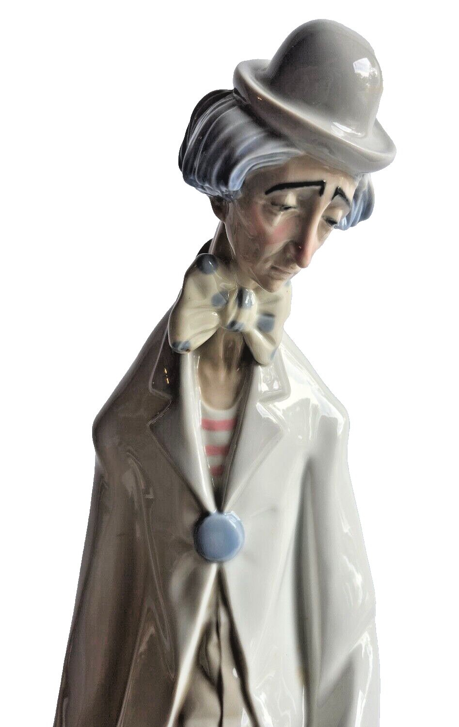 Lladro 1027 Clown with Concertina Accordion 18" Figurine in Box ~ Retired image 1