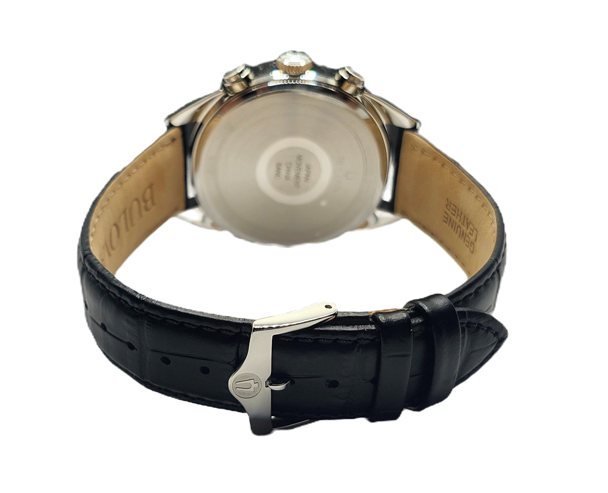 NEW! Bulova Men's Classic Precision Chronograph Black Leather Watch 42 MM image 5