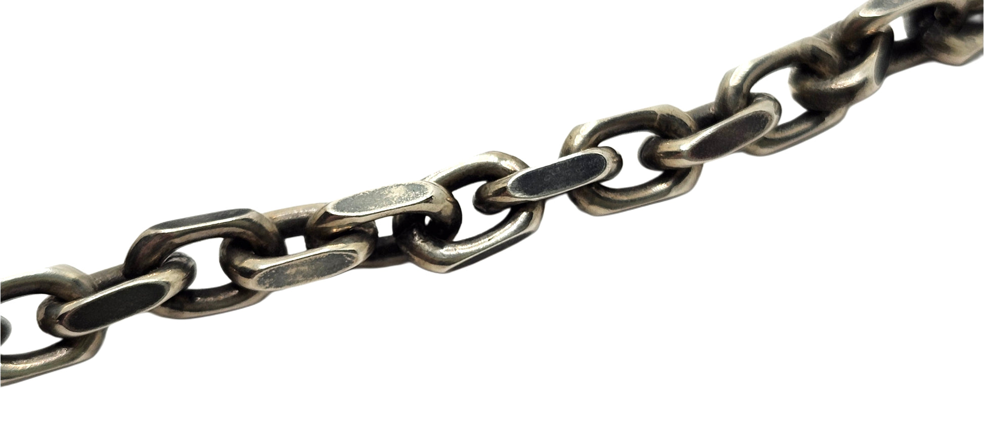 BWL Bill Wall Leather Sterling Rolo / Cable Link Chain Necklace w/ Skull Toggle image 5