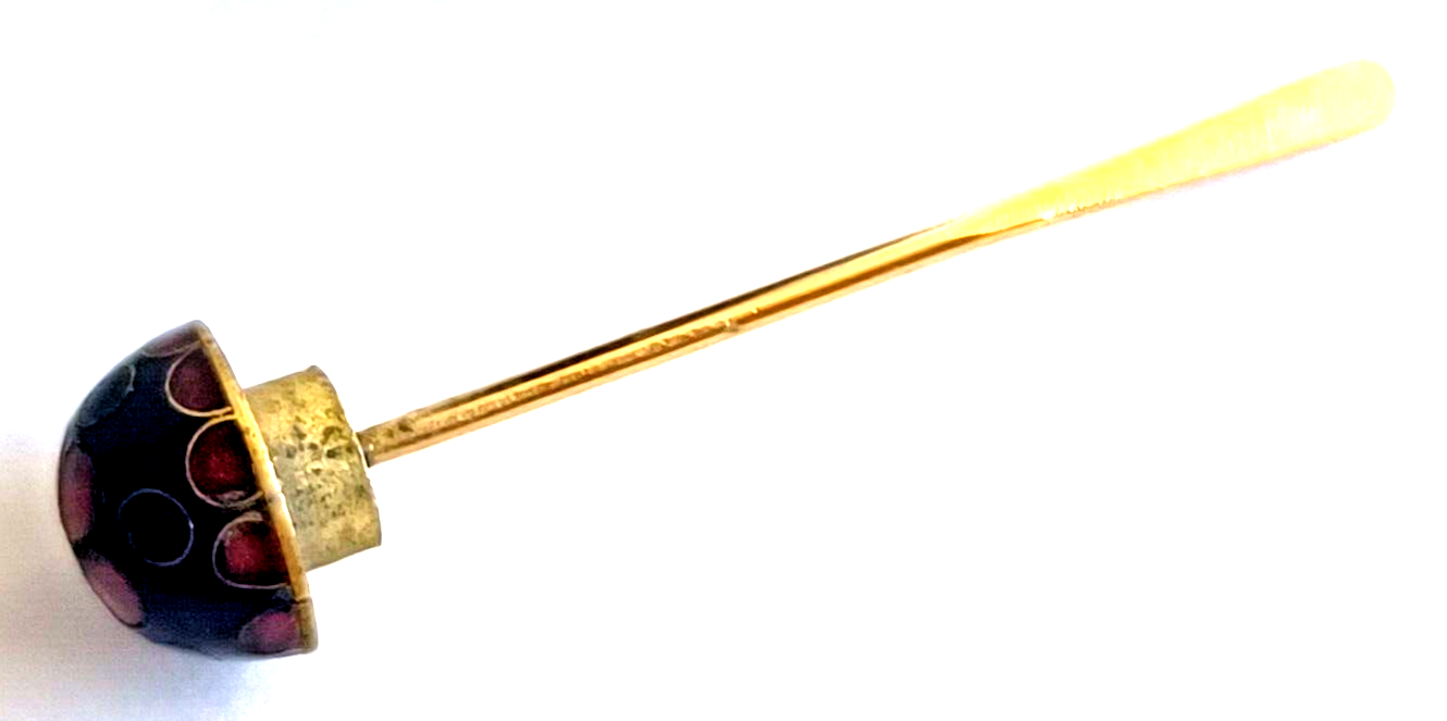 Antique Chinese Cloisonne Snuff Bottle 19th Century Flowers image 5