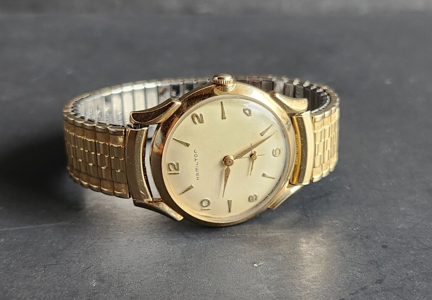 Vintage Hamilton Langdon 10k Rolled Gold Plate Men’s Watch Swiss image 0